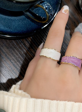 网红简约时尚戒指女小众设计潮