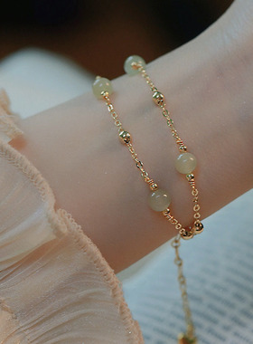 简约百搭仿和田玉手链ins小众