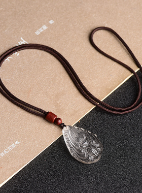 天然白水晶九尾灵狐女士吊坠