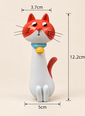 可爱卡通猫咪装饰摆件居家桌面工艺品彩色造型装饰品