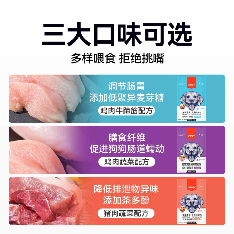 wanpy顽皮狗狗零食拌狗粮鲜封包牛肉宠拌饭猫零食成猫幼猫物湿粮,淘宝优惠券,粉丝福利购,淘宝优惠卷