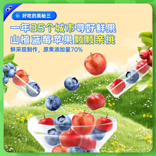 未零鹿战队儿童零食蓝莓山楂葫芦串山楂棒块 满59送婴儿宝宝湿巾