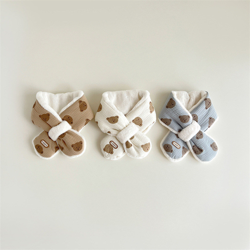 韩版儿童围巾秋冬季2024新款可爱保暖防风宝宝围巾加厚卡通印花,淘宝优惠券,粉丝福利购,淘宝优惠卷