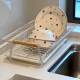Dish storage rack drain bowl rack household countertop stainless steel bowl rack tableware storage basket