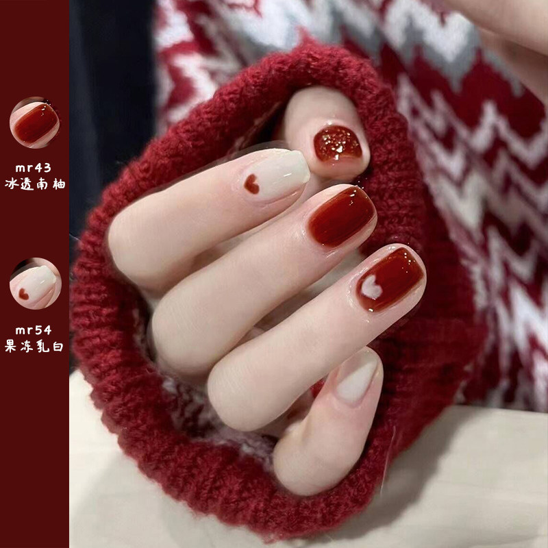 适合2025新年涂的红色指甲油女免烤快干持久不可剥正红酒红车厘子,淘宝优惠券,粉丝福利购,淘宝优惠卷