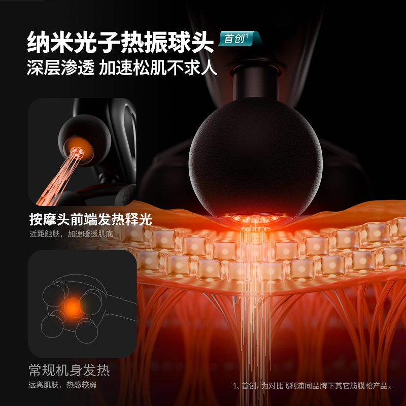 飞利浦不求人Max筋膜枪男女全身肌肉按摩器电动颈膜仪新年礼物,淘宝优惠券,粉丝福利购,淘宝优惠卷