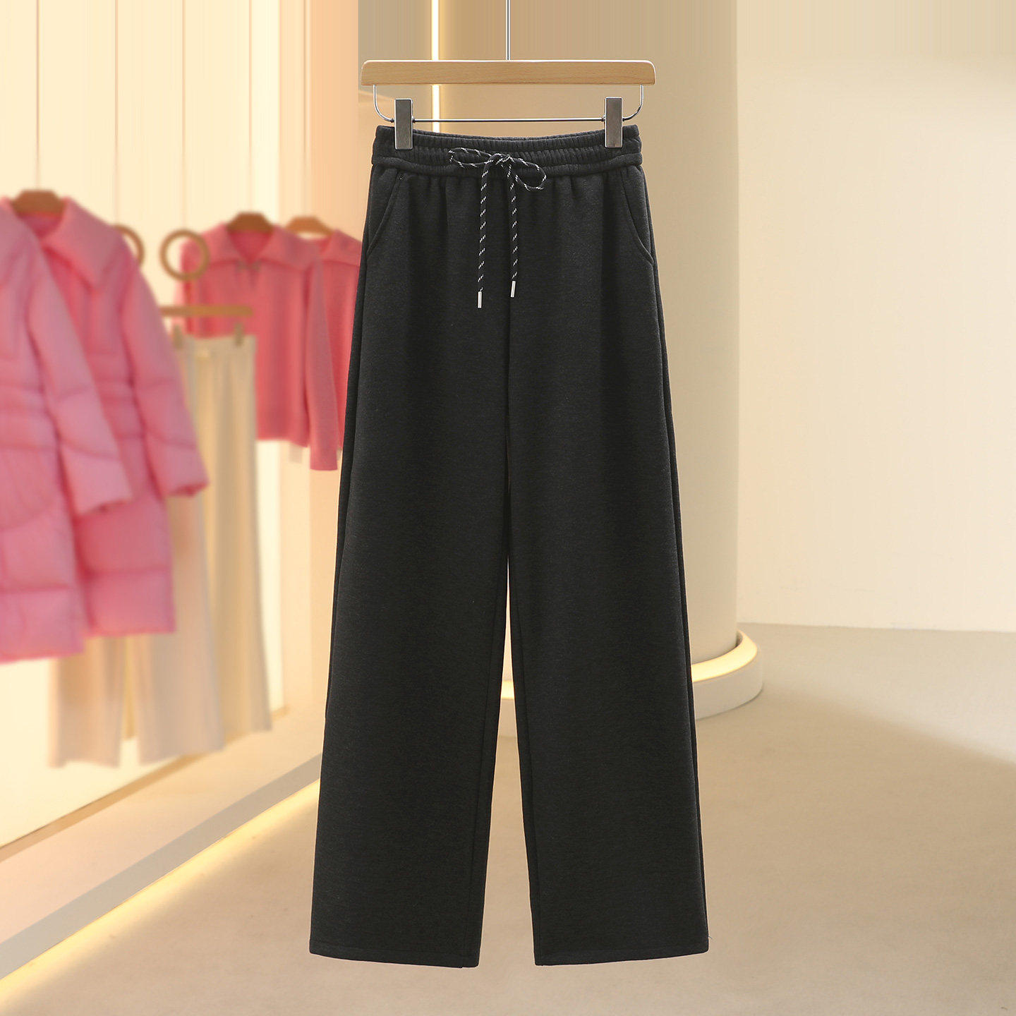 【芙】窄版糯米裤裤垂坠感宽松休闲加绒2025冬季新款今年流行女装,淘宝优惠券,粉丝福利购,淘宝优惠卷