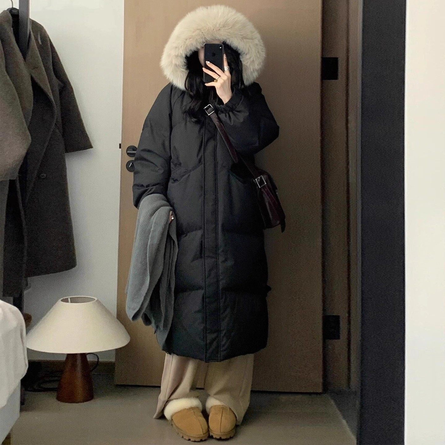 棉衣女2025年新款冬季大毛领中长款棉服加厚高级感棉袄女过膝外套,淘宝优惠券,粉丝福利购,淘宝优惠卷