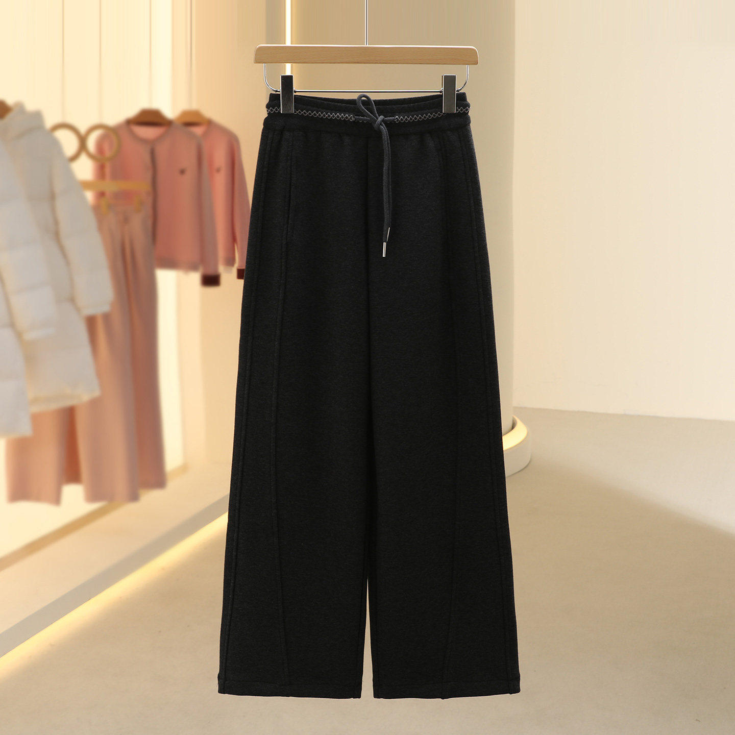 【芙】韩系加绒厚实直筒休闲卫裤2025冬季新款今年流行女装,淘宝优惠券,粉丝福利购,淘宝优惠卷