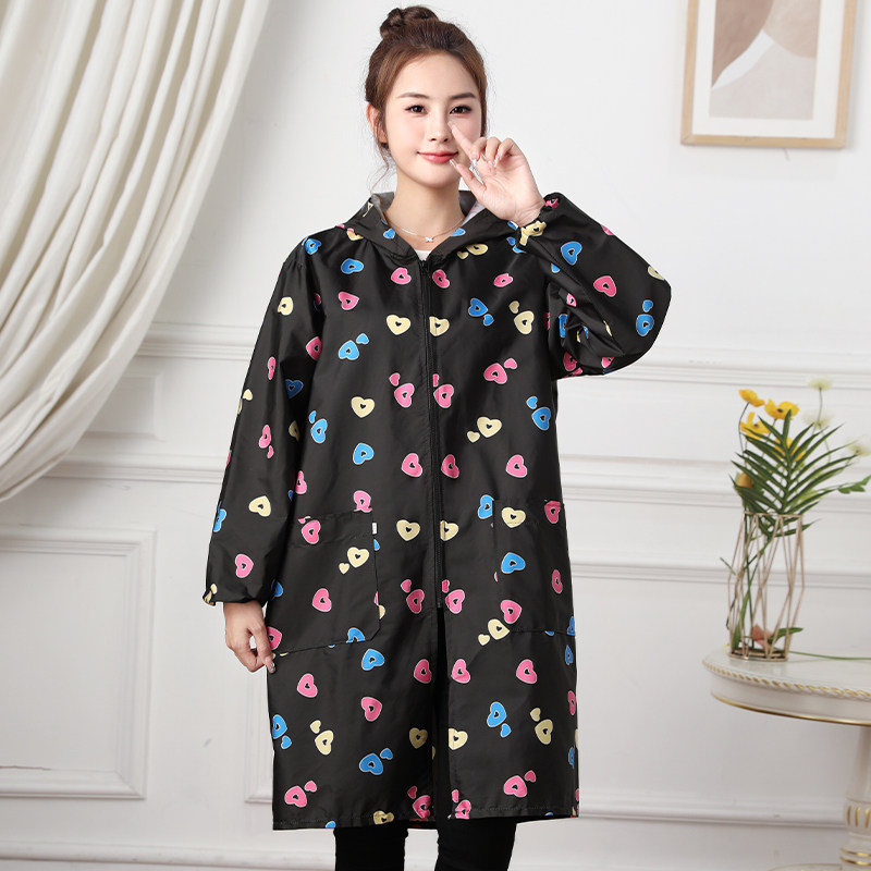 时尚罩衣大人防水女秋冬工作服家用厨房做饭防油围裙长袖外套新款,淘宝优惠券,粉丝福利购,淘宝优惠卷