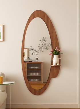 全身镜法式复古家用全身镜简约高清全身镜女生卧室壁挂异形镜子