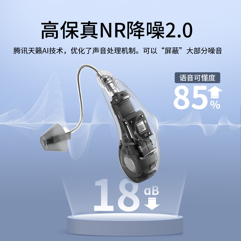 【腾讯联名】挚听x腾讯天籁inside助听器老人专用正品充电款-图1