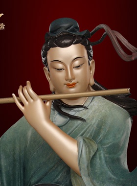 东来紫黄铜精工叠染八仙过海佛像韩湘子神像曹国舅铁拐李保平安