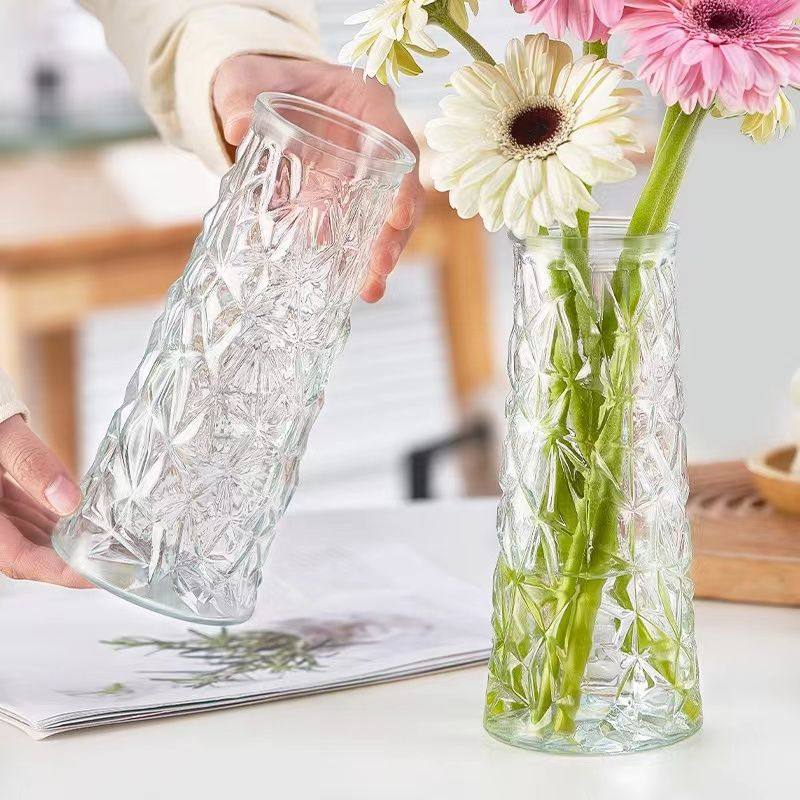 简约创意透明玻璃花瓶桌面水养玫瑰鲜花瓶北欧ins风客厅插花摆件,淘宝优惠券,粉丝福利购,淘宝优惠卷
