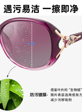 日本品质偏光太阳镜女款高品质开车专用眼镜防晒UV400防紫外线墨