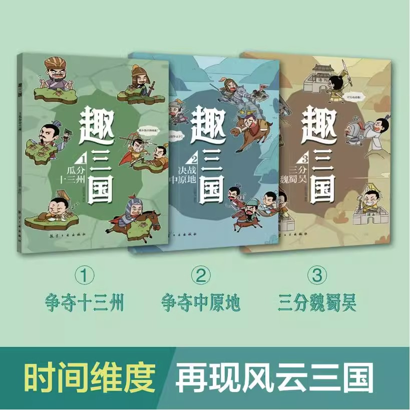 趣三国全6册瓜分十三州 决战中原地 三分魏蜀吴 蜀国吴国魏国群英传 航空工业出版社 梳理三国的脉络思维导图 目录串起大历史