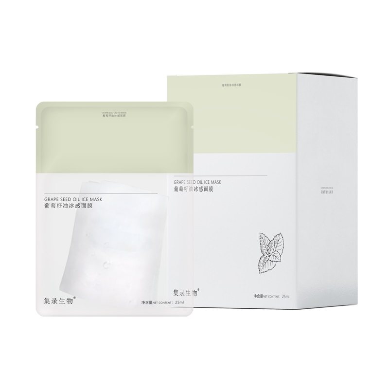集录生物堇肤录葡萄籽油冰感女面膜 集录生物贴片面膜