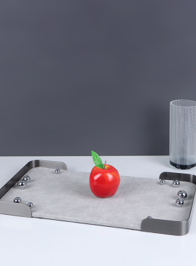 现代创意长方形托盘样板间卧室书房客厅厨房餐桌玄关软装饰品摆件