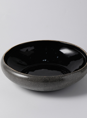 日式陶瓷浅口碗装饰品摆件