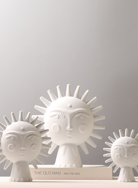 现代简约陶瓷假山抽象几何人物