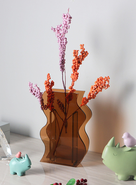 北欧轻奢客厅卧室水晶花器摆件