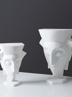 北欧风格客厅玄关砂岩人物摆件