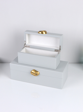 简约现代首饰盒收纳饰品盒子摆件样板房玄关卧室衣帽间梳妆台装饰