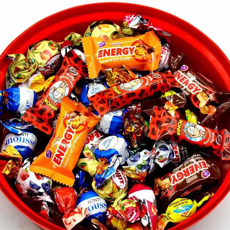 俄罗斯进口大脸盆巧克力混合糖礼盒装糖果送女友礼物原装囤年货 - 图2