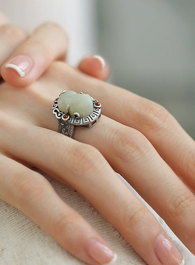 925银新中式复古典招财貔貅戒指