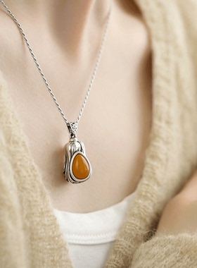 复古做旧百财白菜吊坠轻奢时尚女