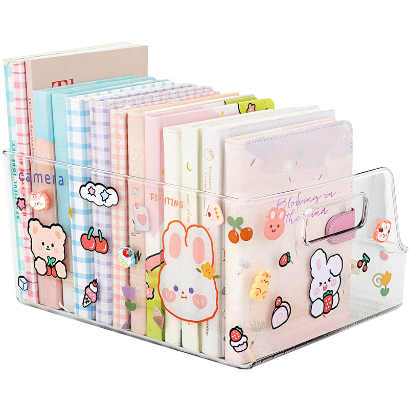 亚克力透明书立ins风桌面收纳盒 missart文具笔筒