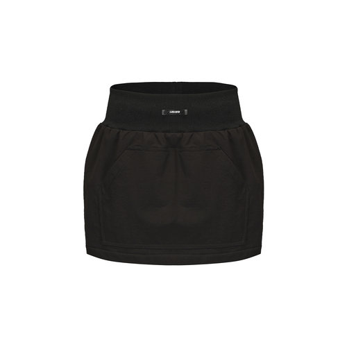 LACERTA 2025秋季新款口袋解构绗棉包臀短裙女黑色时尚气质半身裙 - 图3