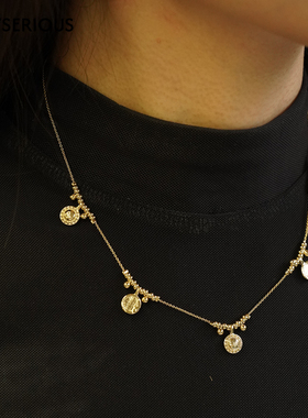 TONE TALE洞天 2026春季新款乌托邦日月多吊坠项链设计感锁骨链