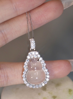 新中式冰透小葫芦吊坠项链女