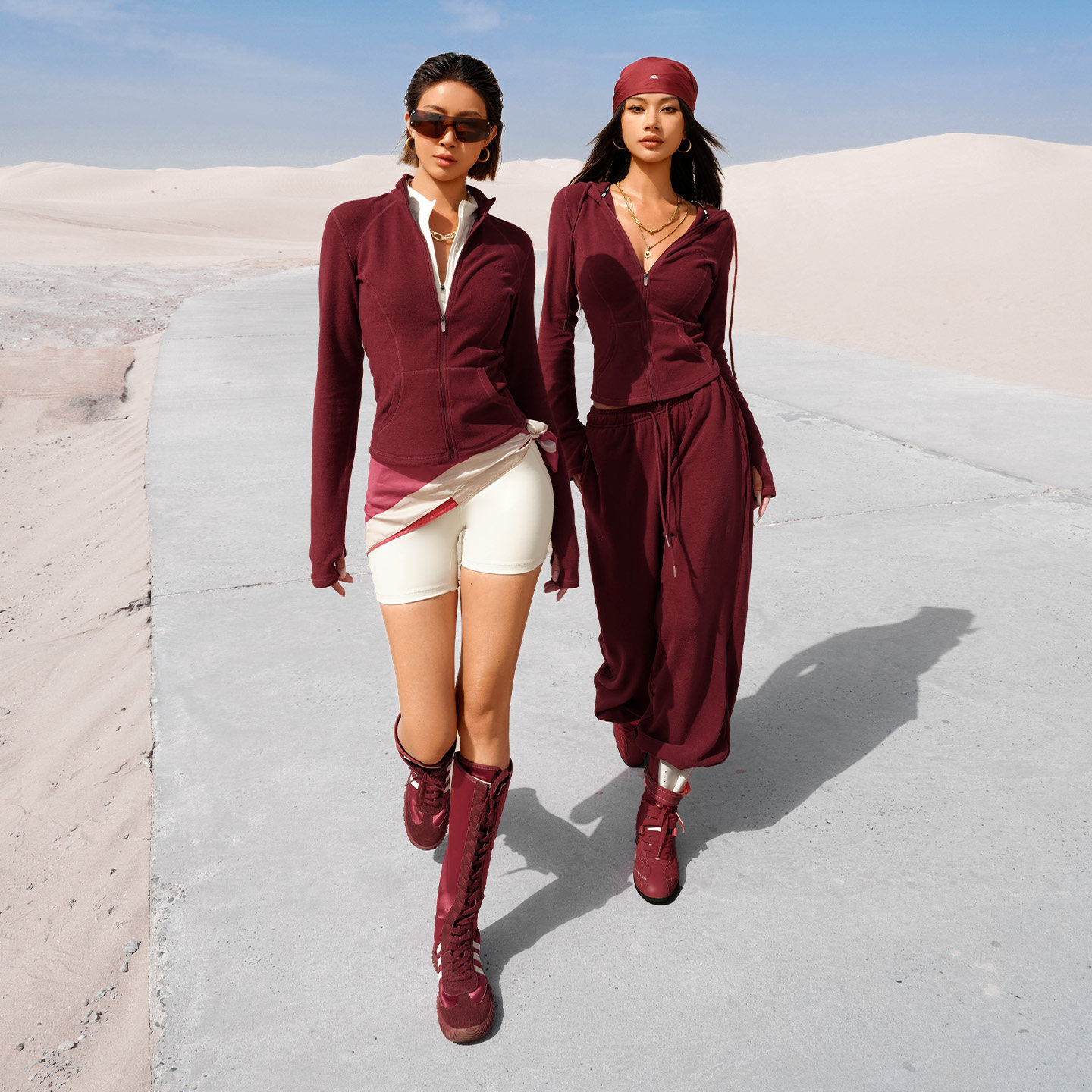 ARIALEISURE 红色瑜伽服外套女秋冬季健身运动上衣户外休闲套装,淘宝优惠券,粉丝福利购,淘宝优惠卷