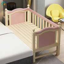 Solid Wood Children Bed With Guardrails Boy Girl Splicing Bed Baby Baby Bedside Small Bed Extension Widened Bed
