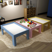 Puzzle Wood Children Toy Table Study Play Table Baby Building Block Table Kindergarten Table Children Table And Chairs