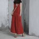 ໂສ້ງຂາກວ້າງຂອງຜູ້ຍິງ linen linen ສູງ 2026 summer new loose waist slimming jumpsuit