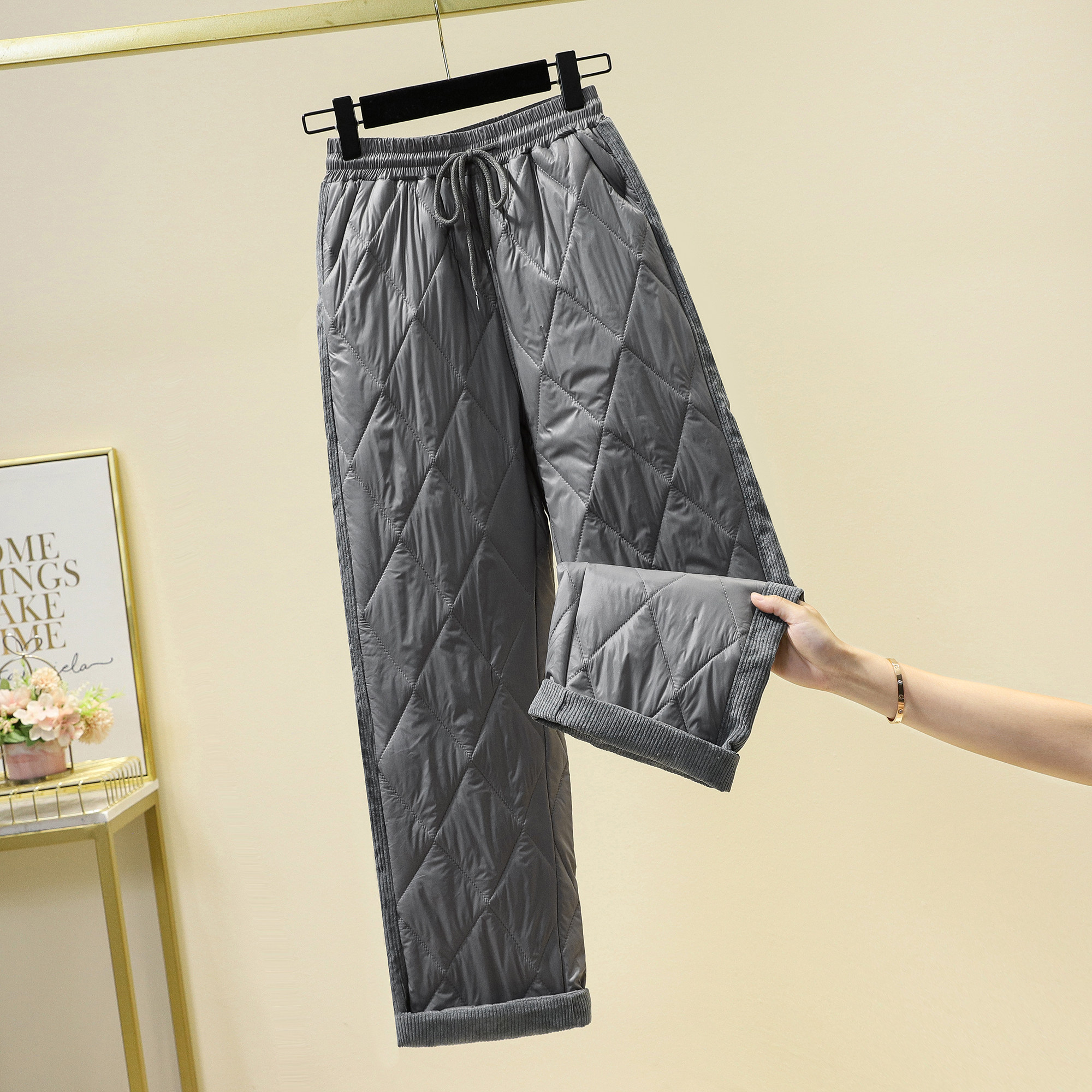 撤柜奥特莱斯清仓捡漏羽绒棉裤女外穿冬季宽松加厚保暖直筒阔腿裤,淘宝优惠券,粉丝福利购,淘宝优惠卷