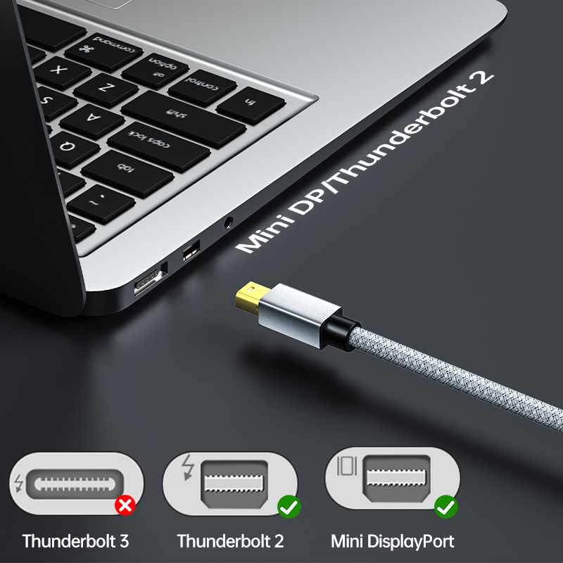 miniDP转DP连接线1.4版8K60显卡迷你DP转dp转接头雷电2适用苹果笔记本macbook转4K144显示器2K165/240Hz小 ...