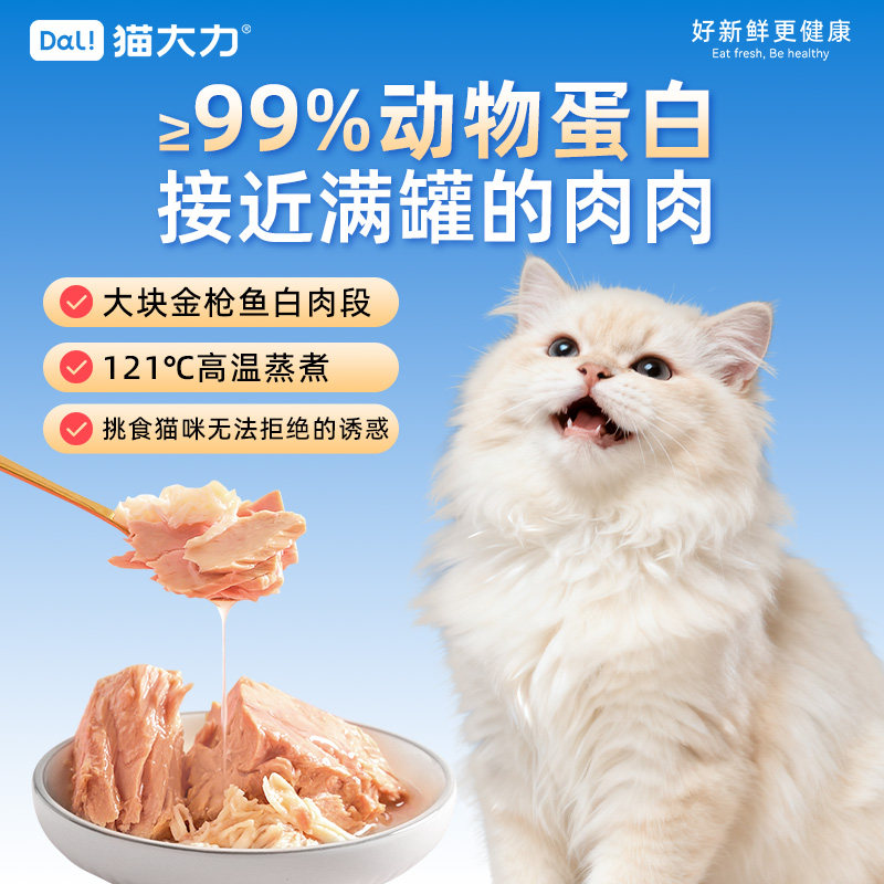 猫大力猫零食罐金枪鱼罐头补水非主食罐增肥营养整箱湿粮猫罐头,淘宝优惠券,粉丝福利购,淘宝优惠卷