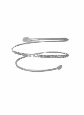 ins网红手臂镯简约百搭手环民族风锤纹手镯 arm bracelet women