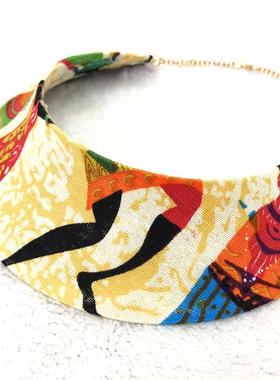 非洲布艺风情女项炼夸张项圈 african necklace choker women