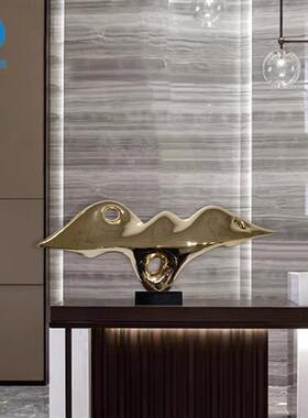 欧式现货三叠阳关摆件玄关桌面装饰品酒店前台雕塑新中式客厅摆设