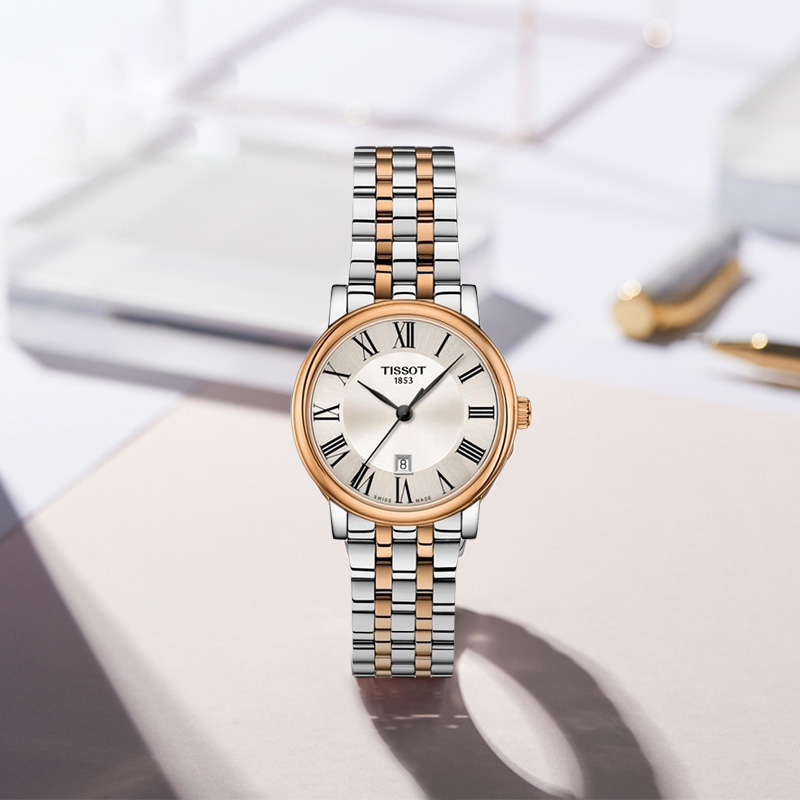 【自营】天梭TISSOT卡森臻我系列女士石英表T122.210.22.033.01