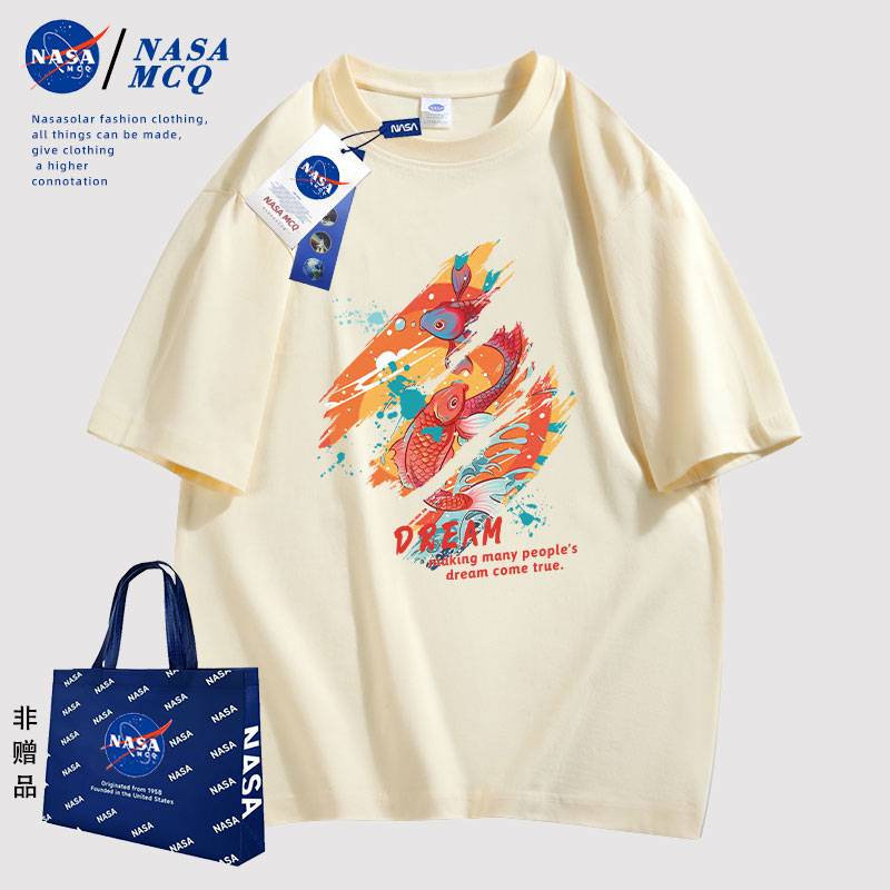 NASA 联名2024新款潮流时尚印花T恤情侣同款户外运动百搭短袖TYK