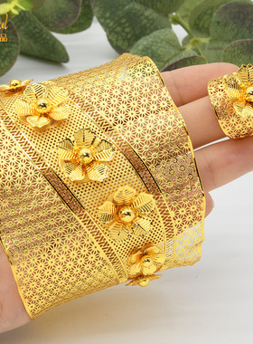 Dubai bride brass bracelet ring Nigerian women's wedding