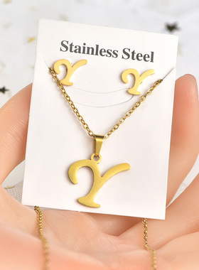 Titanium steel set jewelry stainless steel pendant jewelry