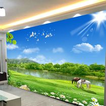 Great Natural Scenery Wall Paper Self-Adhesive Wall Paper Wall Sticker Wall Decoration Painting Bedroom Living Room TV Sofa Background Fresco