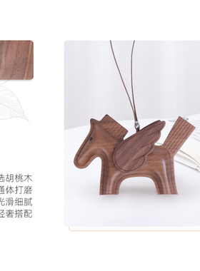 现货▶小飞马飞猪胡桃木摆件挂件